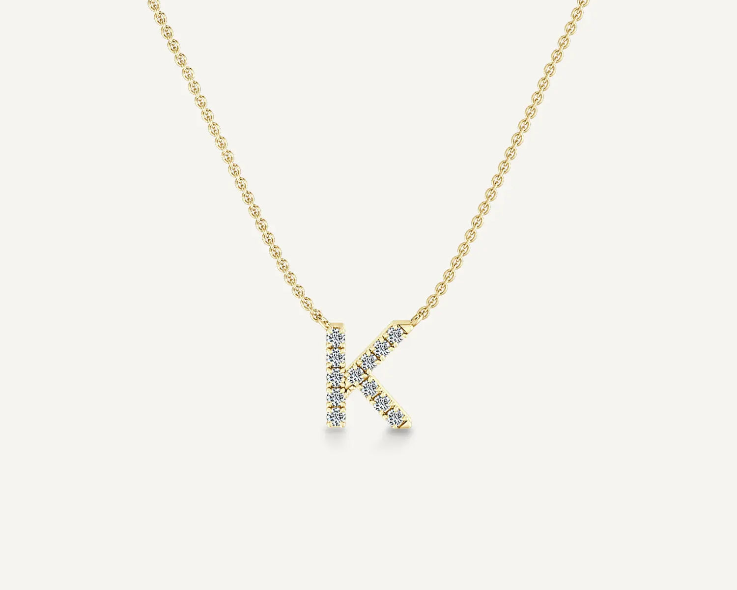 Alphabet K Diamond Pendant