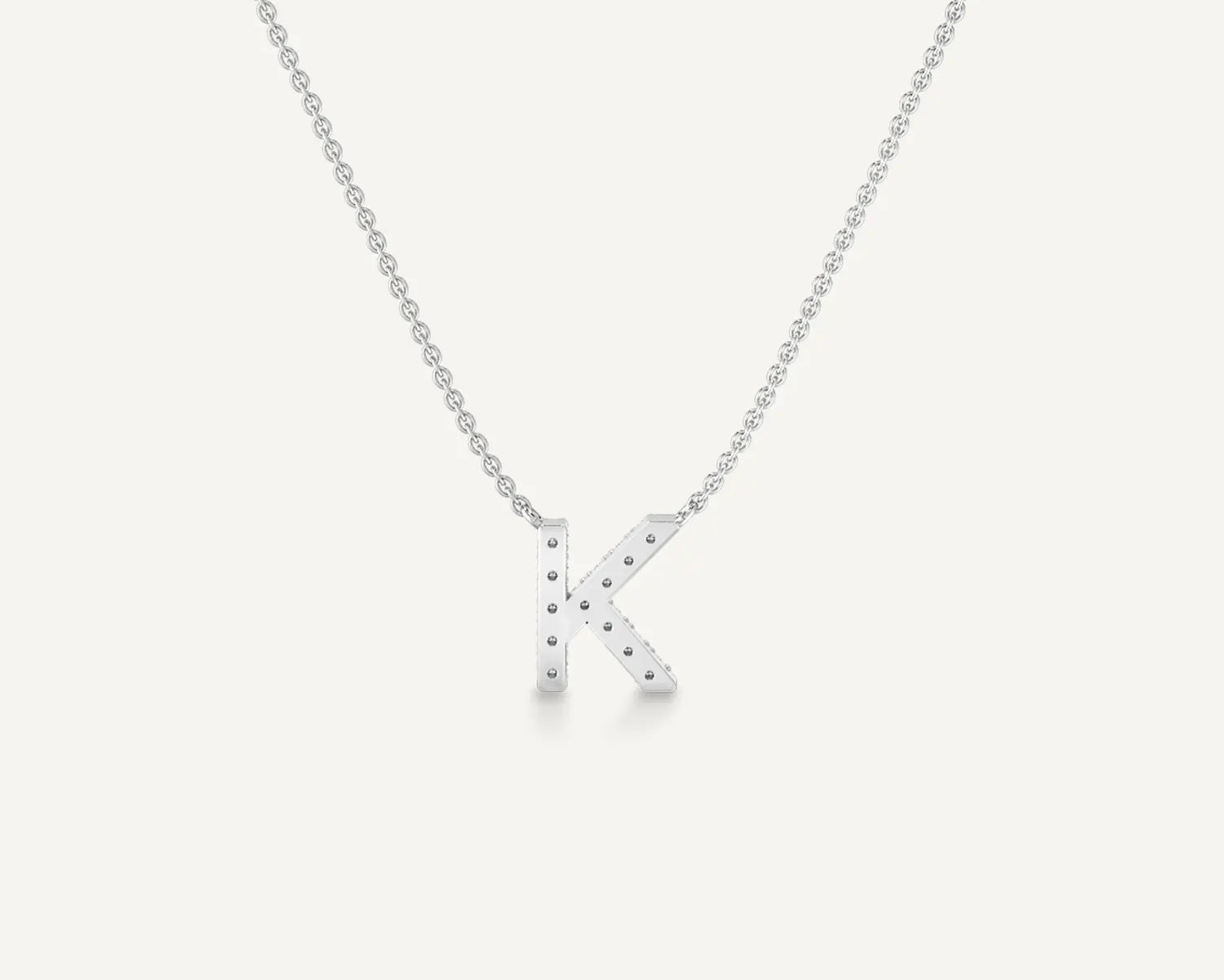 Alphabet K Diamond Pendant