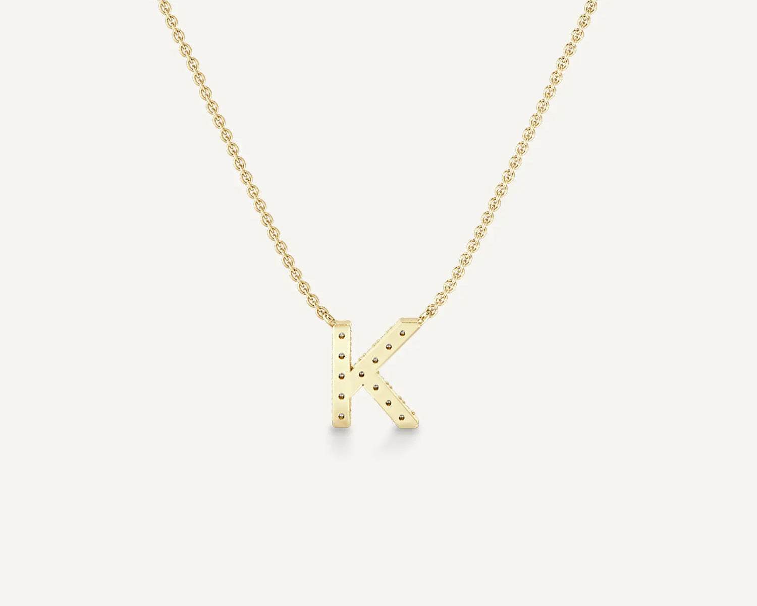 Alphabet K Diamond Pendant