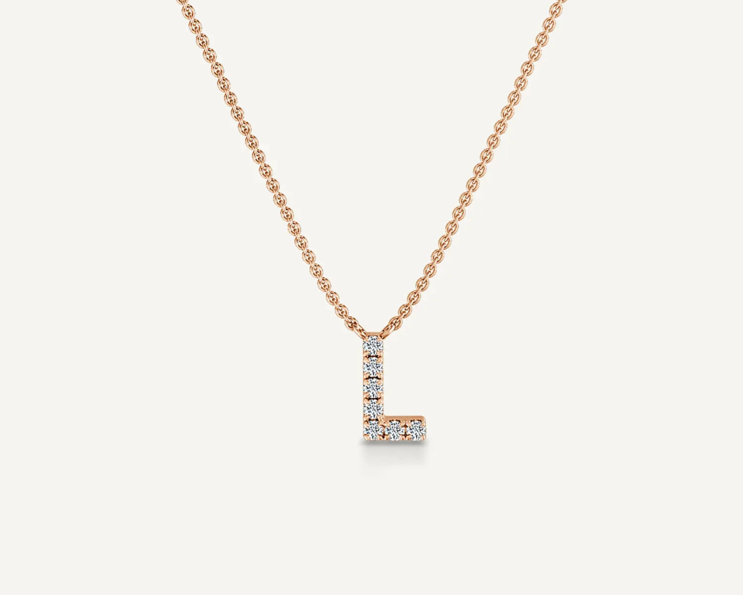 Alphabet L Diamond Pendant