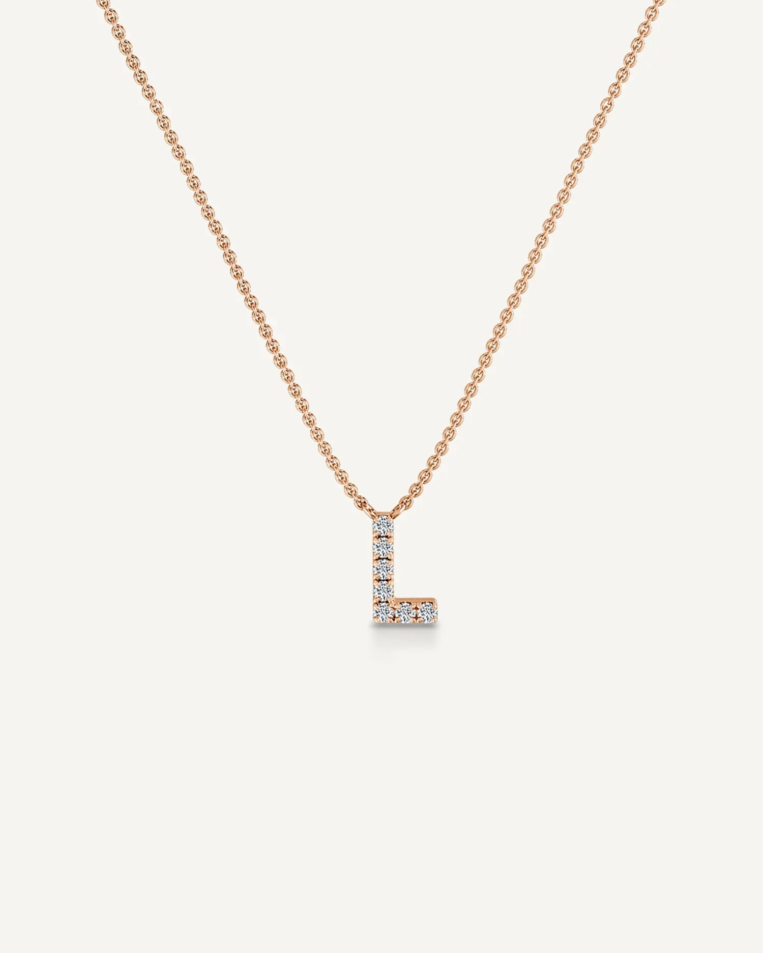 Alphabet L Diamond Pendant