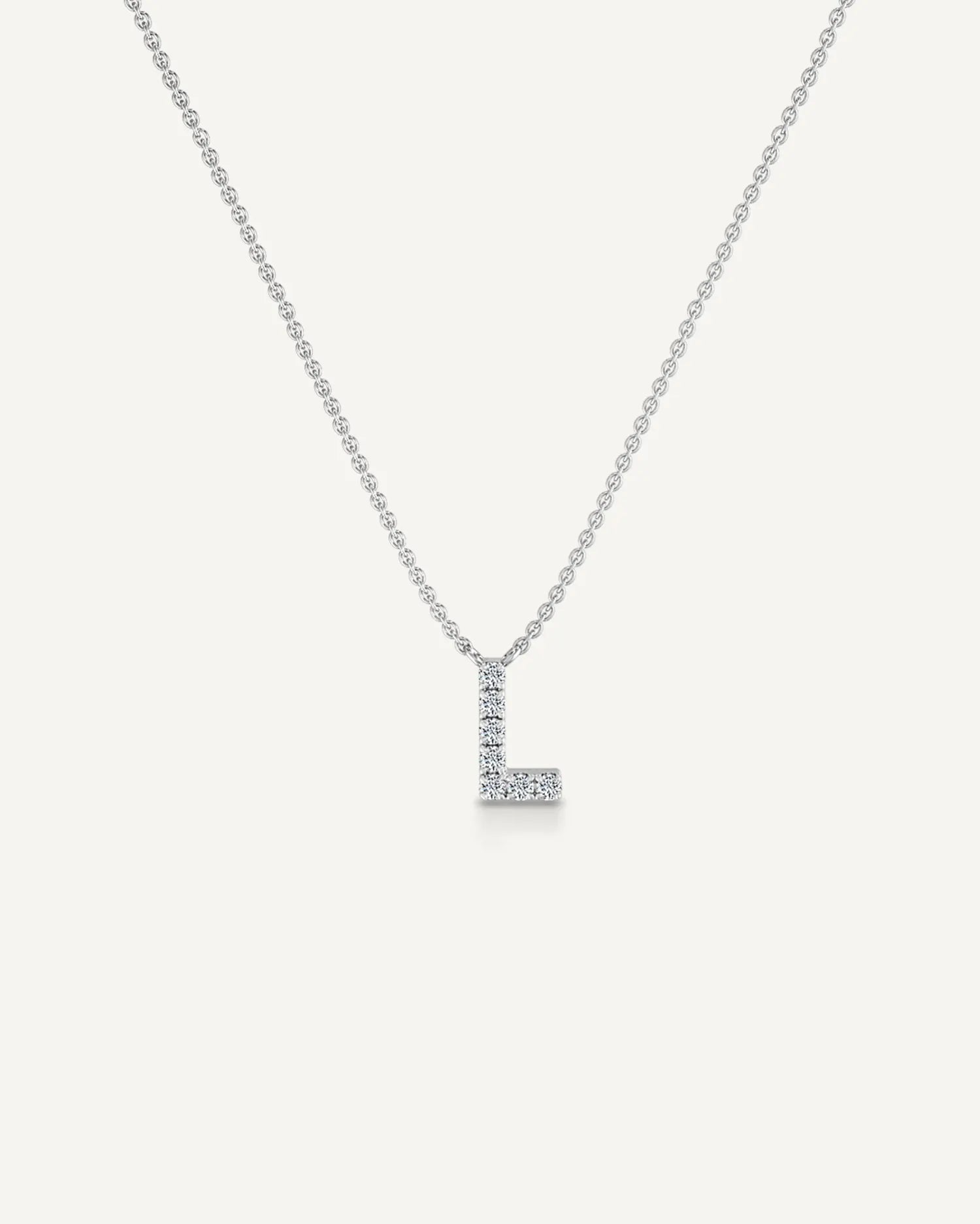 Alphabet L Diamond Pendant