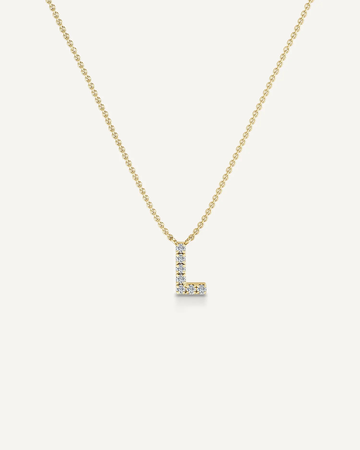 Alphabet L Diamond Pendant