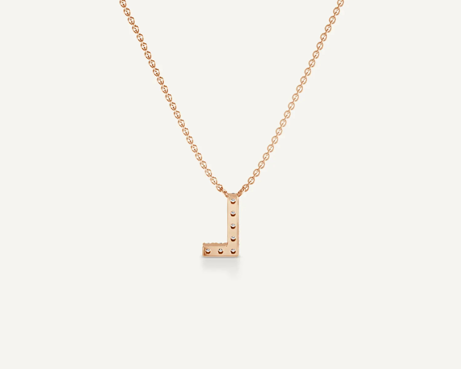 Alphabet L Diamond Pendant