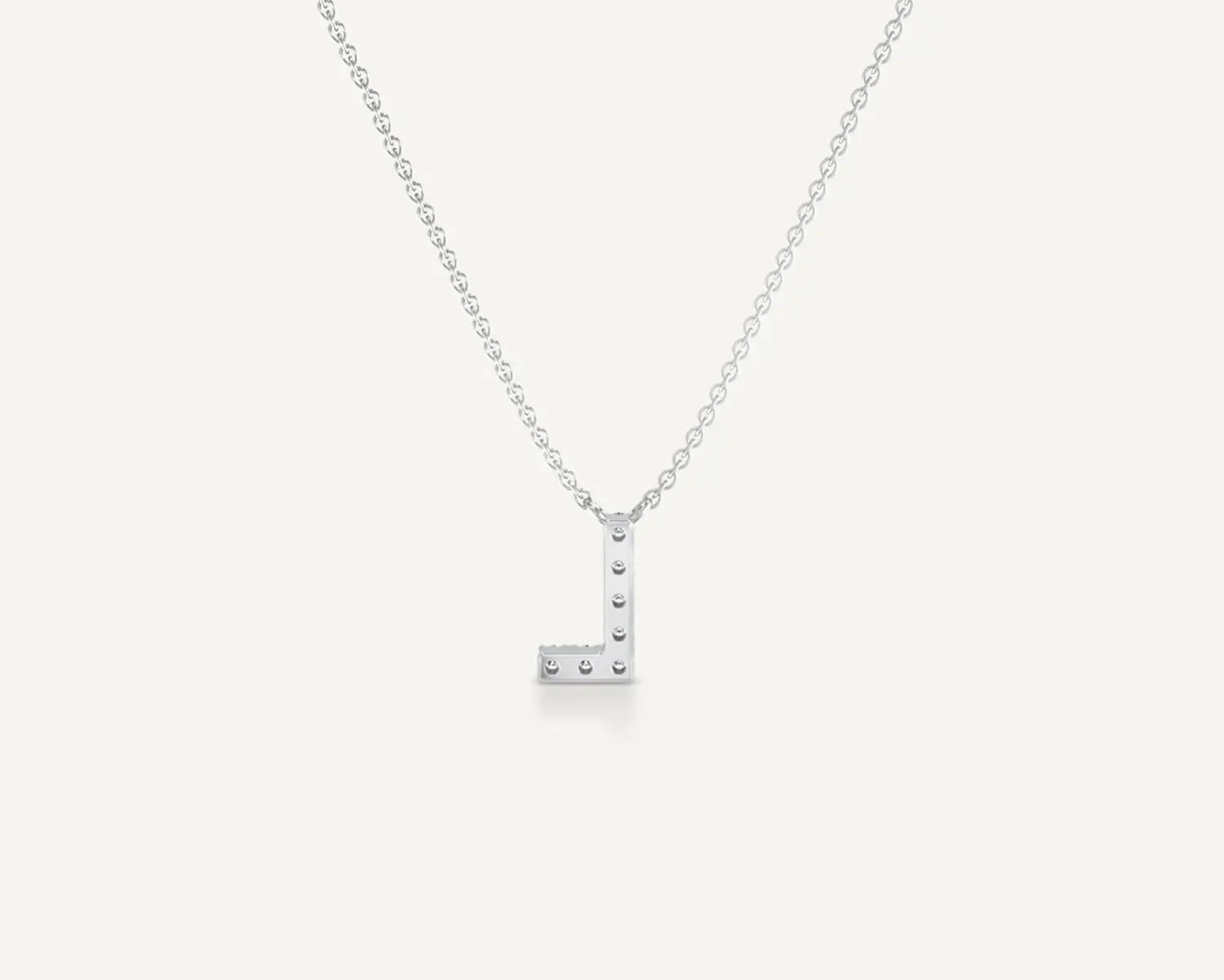 Alphabet L Diamond Pendant