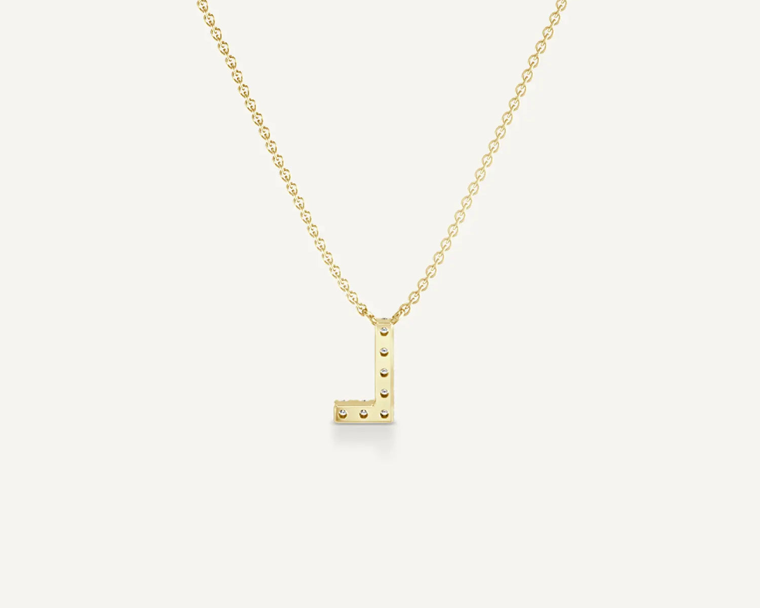 Alphabet L Diamond Pendant