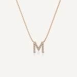 Alphabet M Diamond Pendant