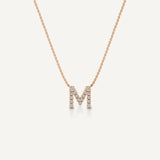 Alphabet M Diamond Pendant