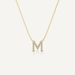 Alphabet M Diamond Pendant