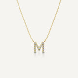 Alphabet M Diamond Pendant