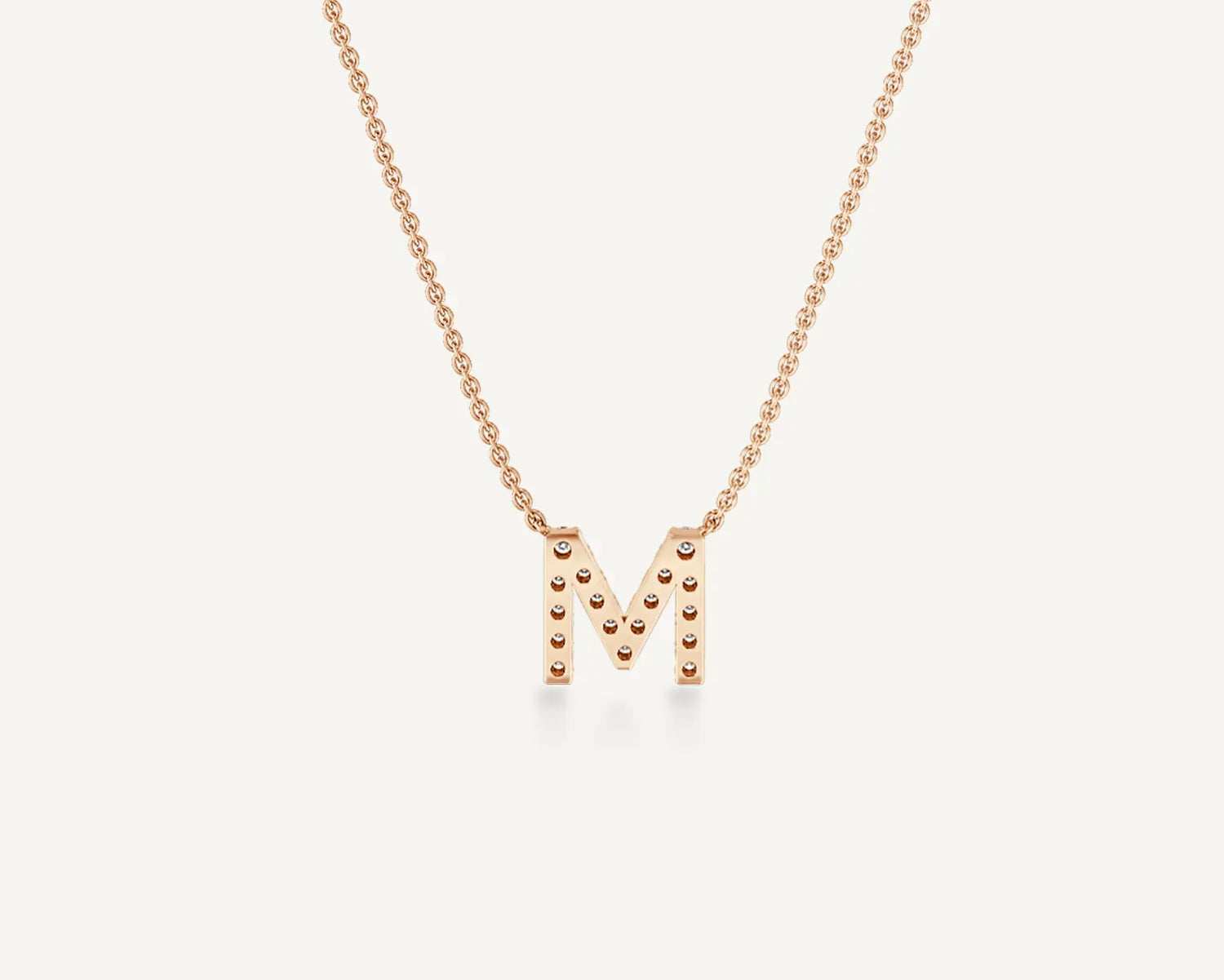 Alphabet M Diamond Pendant