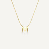 Alphabet M Diamond Pendant