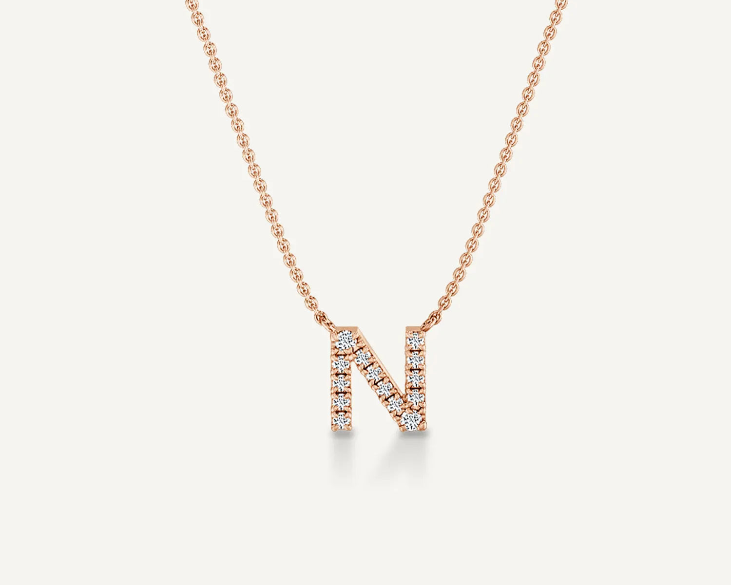 Alphabet N Diamond Pendant