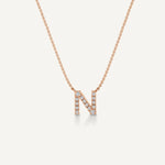 Alphabet N Diamond Pendant