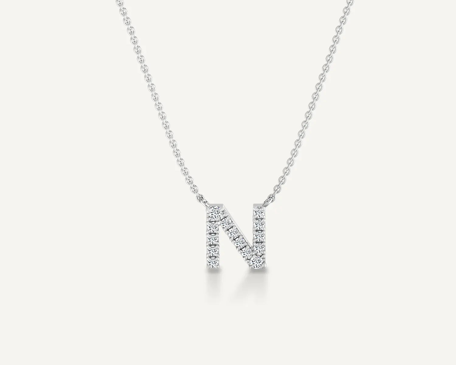 Alphabet N Diamond Pendant