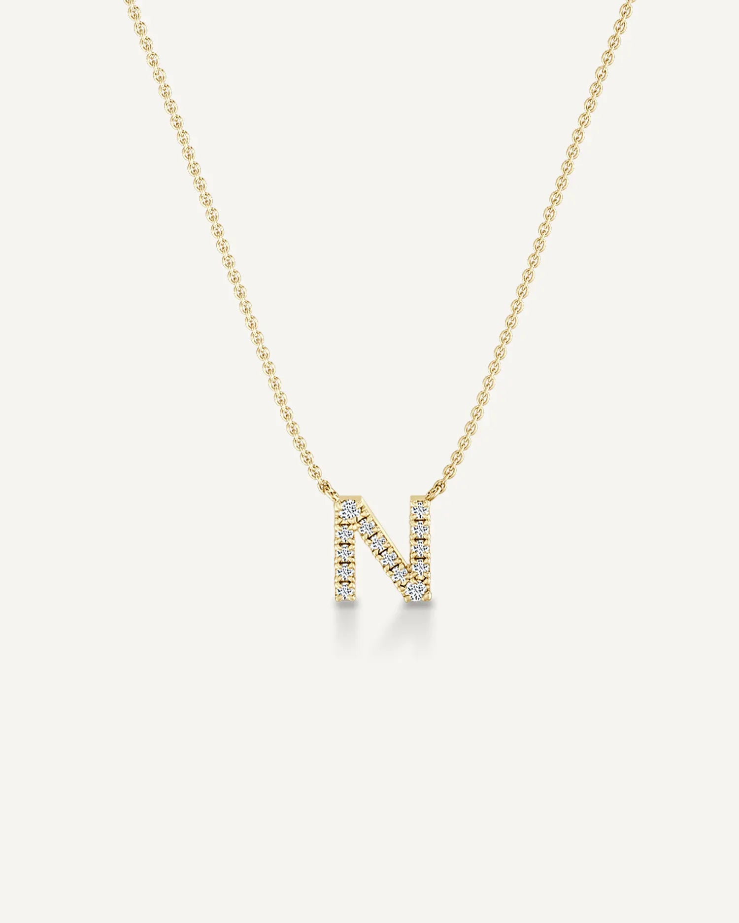 Alphabet N Diamond Pendant