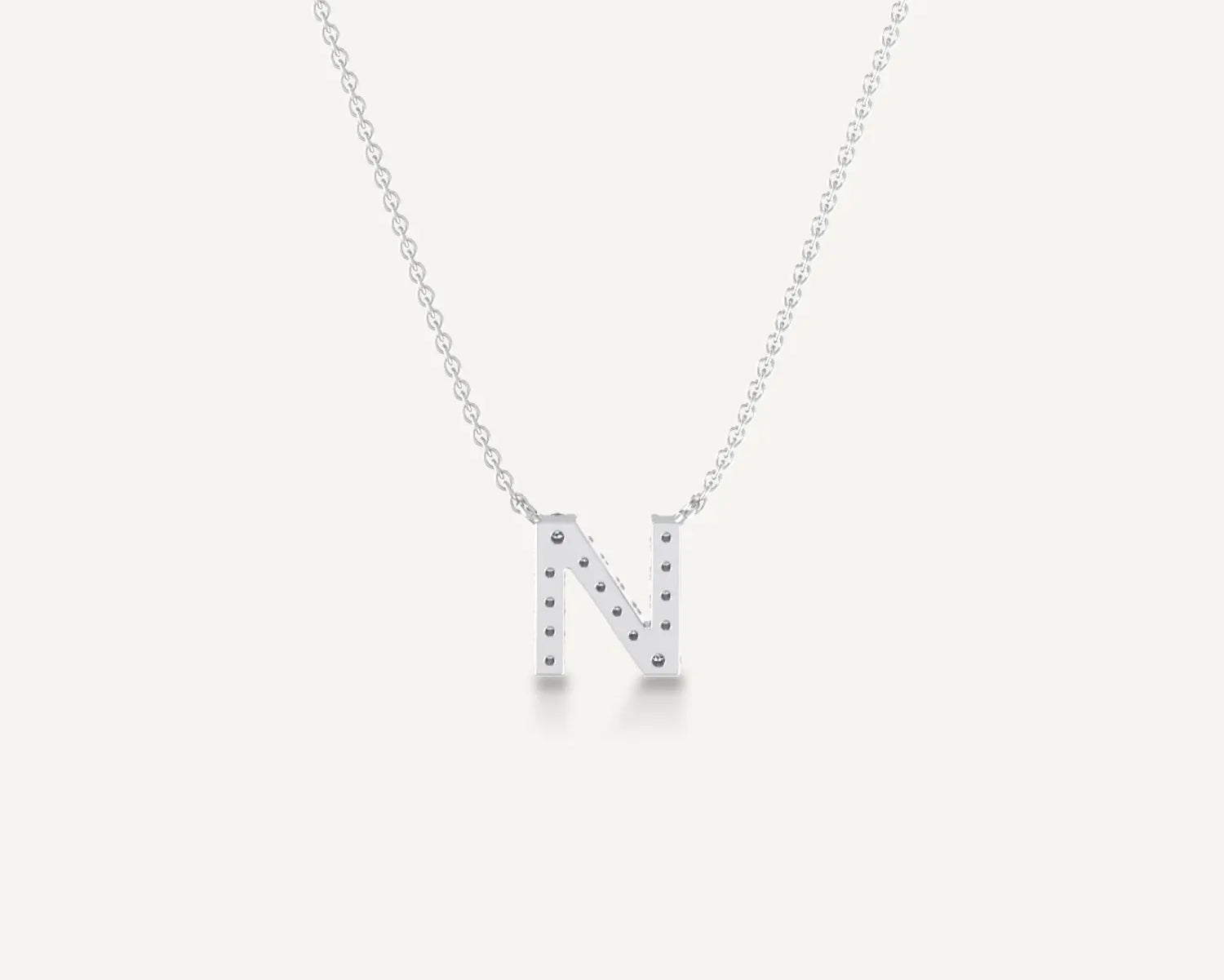 Alphabet N Diamond Pendant