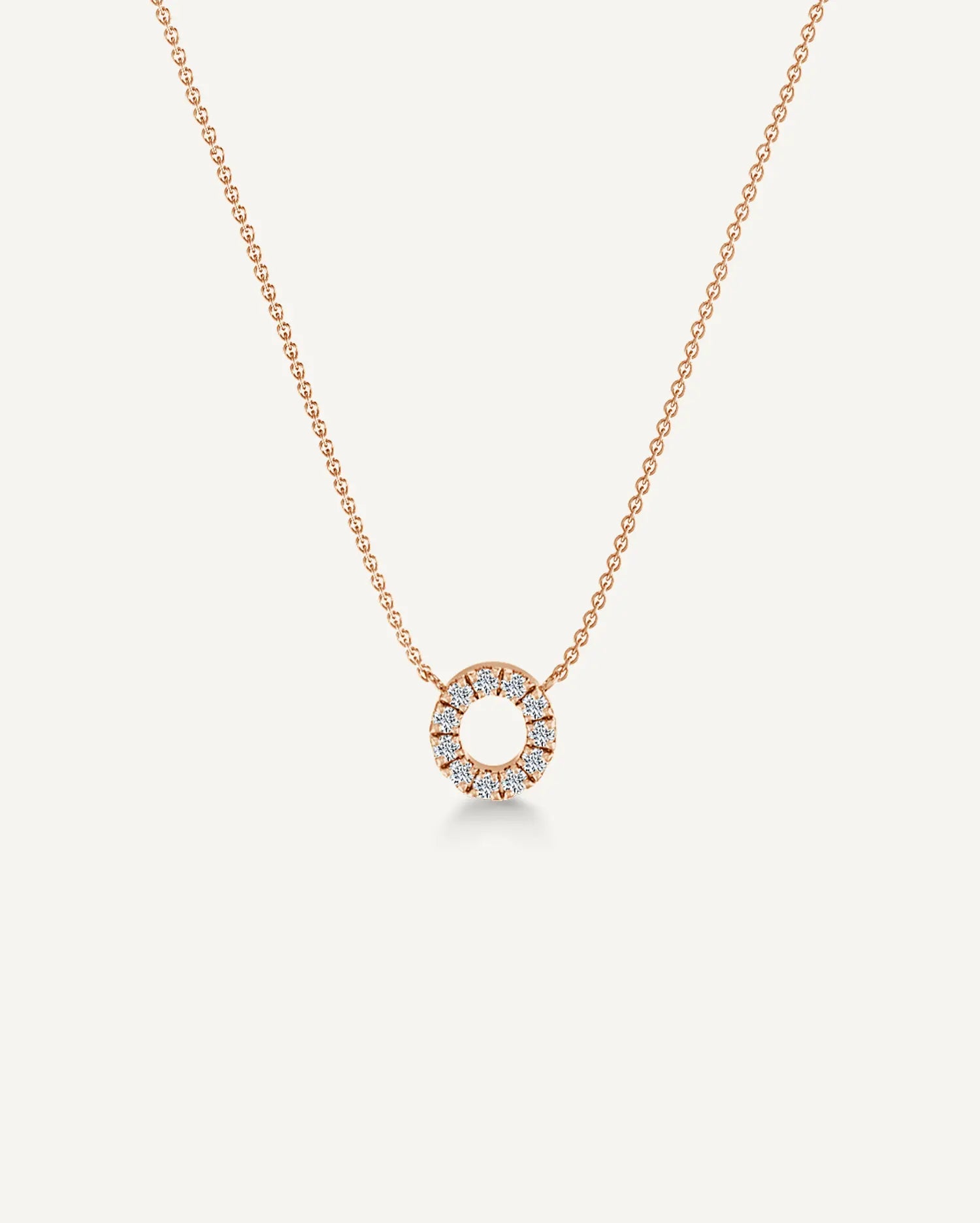 Alphabet O Diamond Pendant