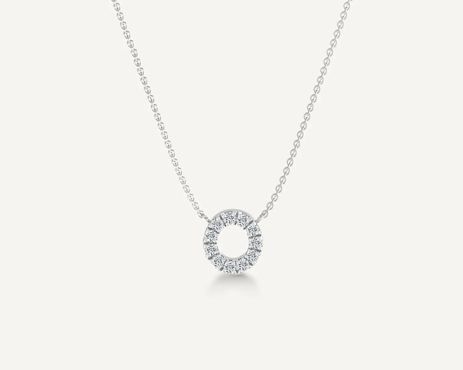 Alphabet O Diamond Pendant