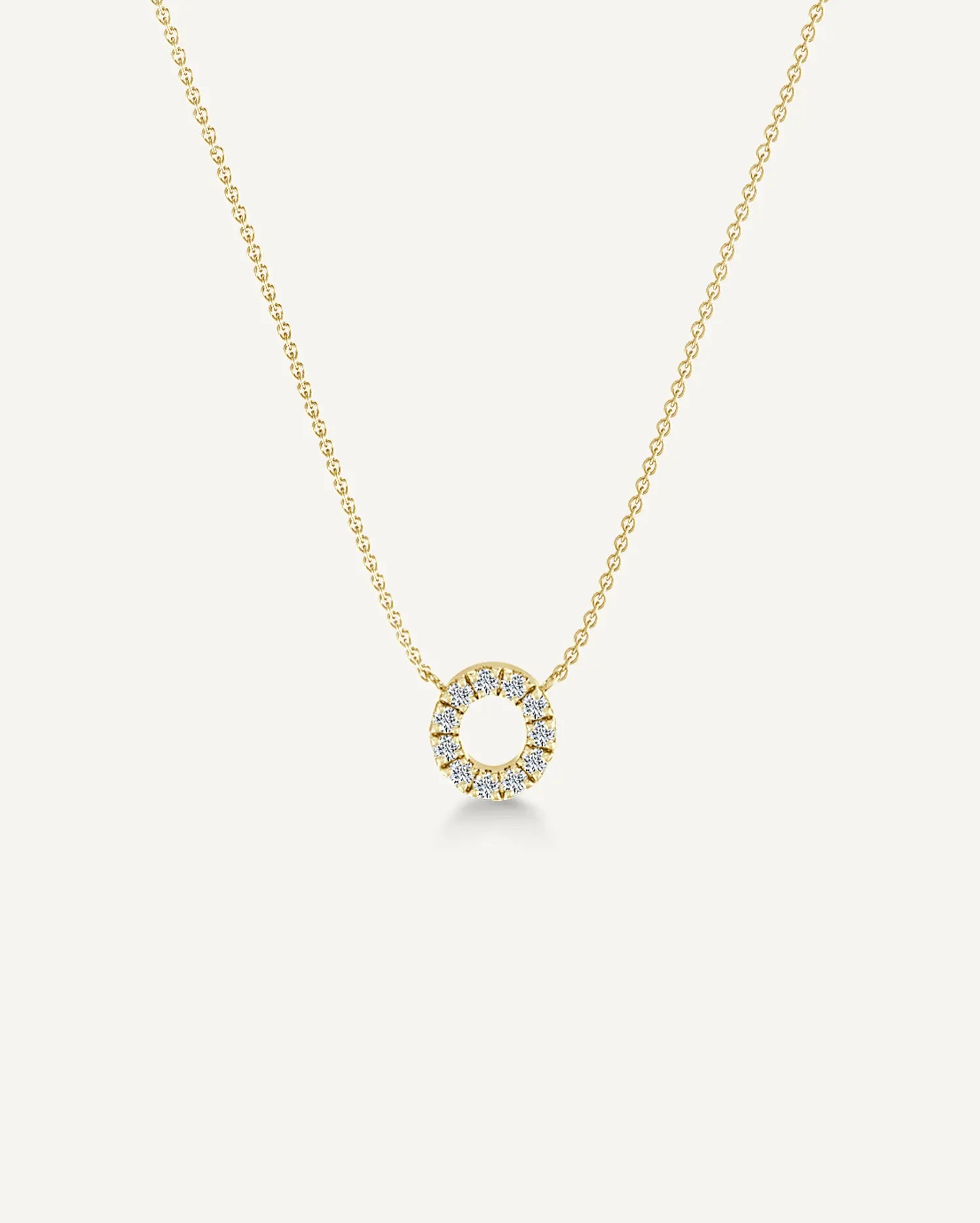 Alphabet O Diamond Pendant