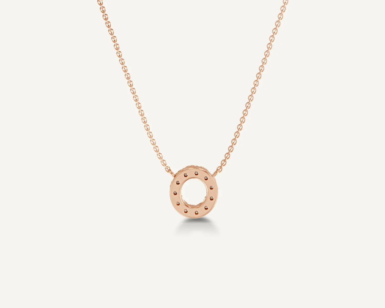 Alphabet O Diamond Pendant