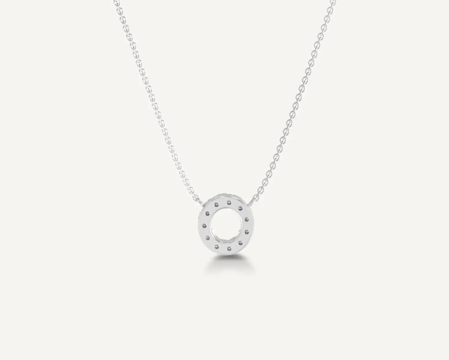 Alphabet O Diamond Pendant