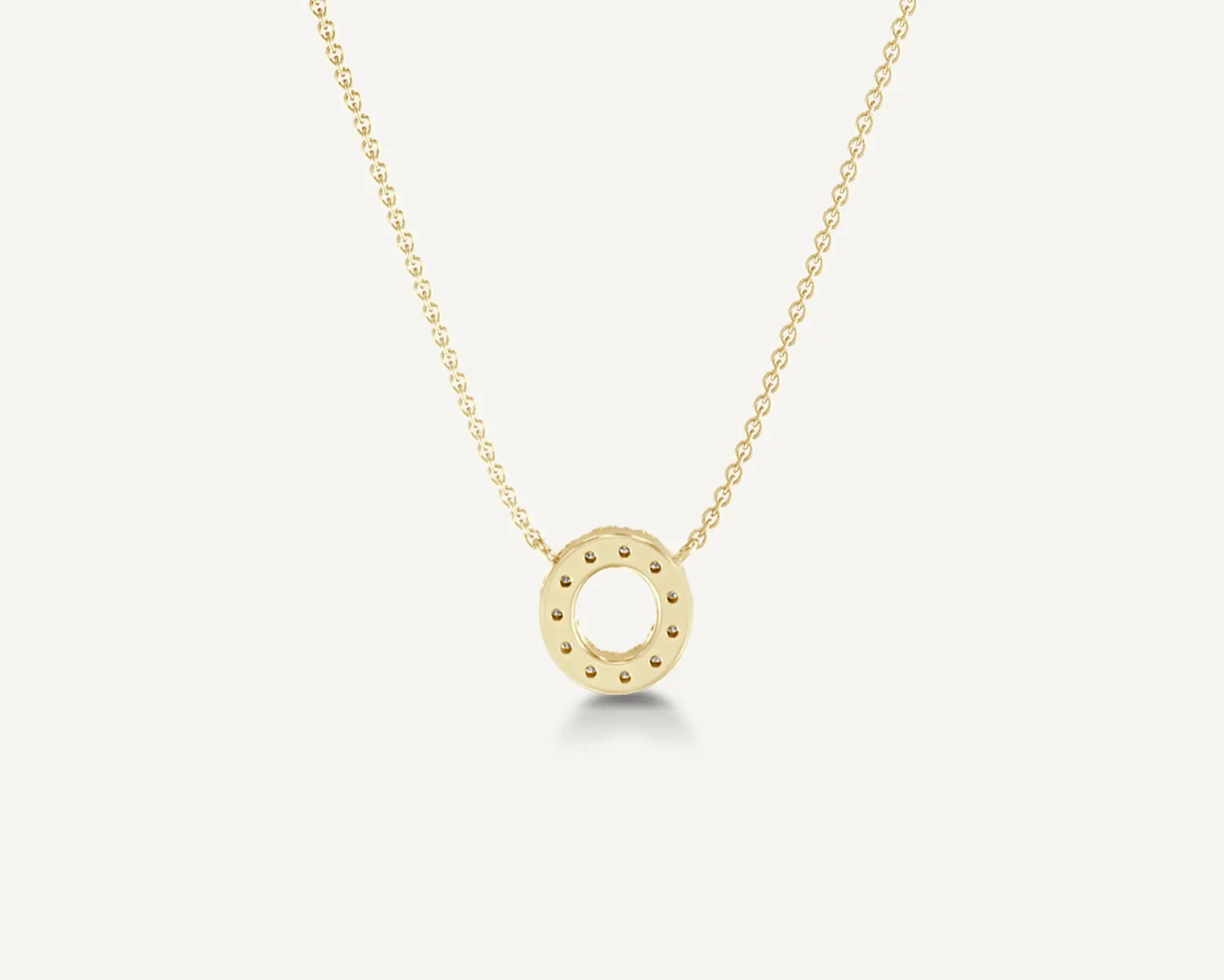 Alphabet O Diamond Pendant