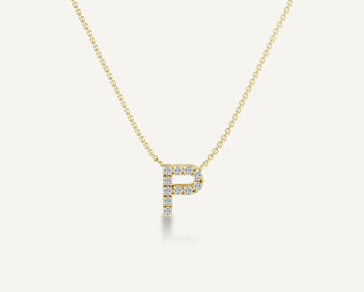 Alphabet P Diamond Pendant