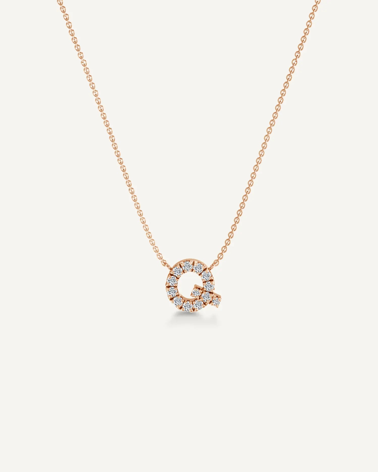 Alphabet Q Diamond Pendant