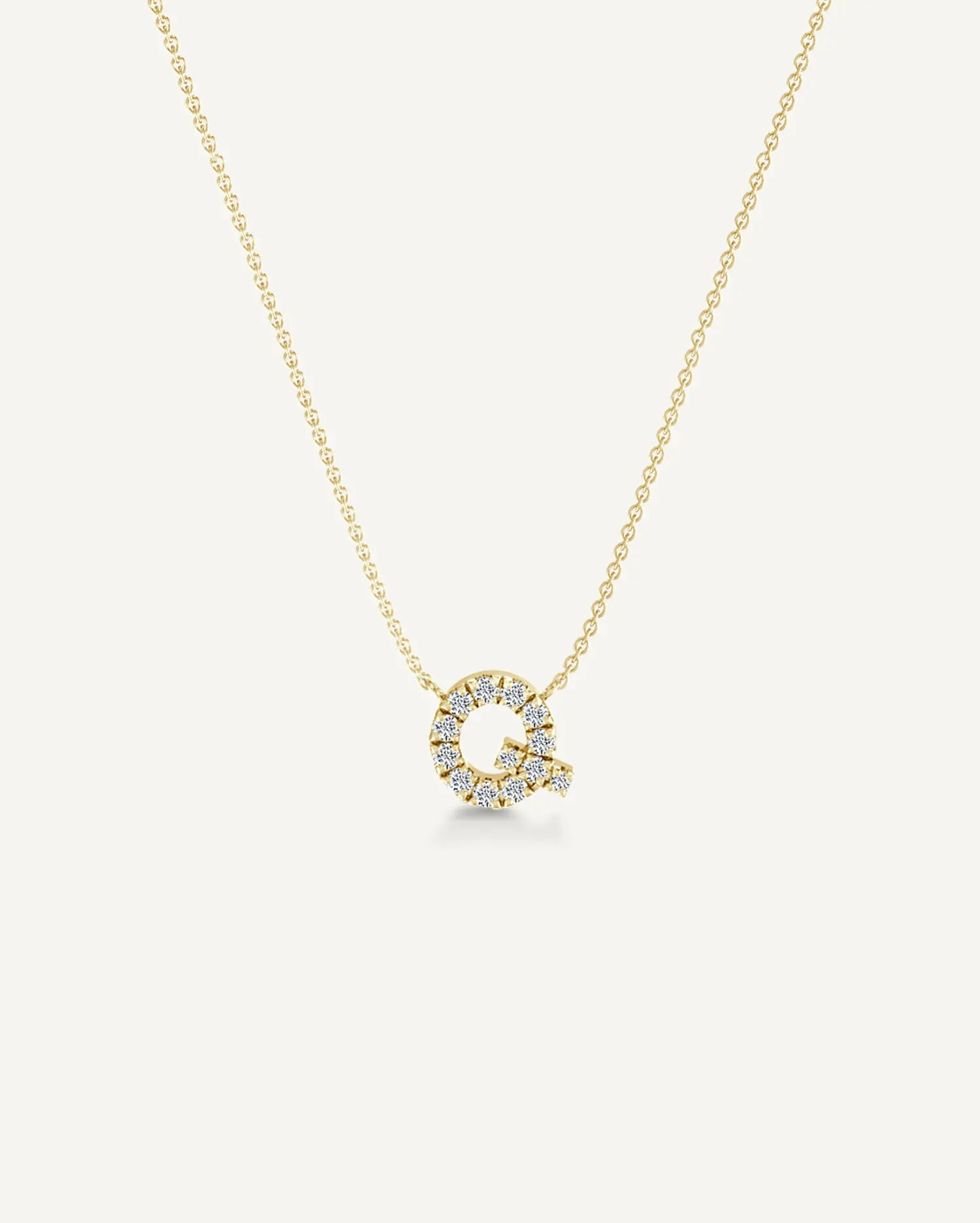 Alphabet Q Diamond Pendant