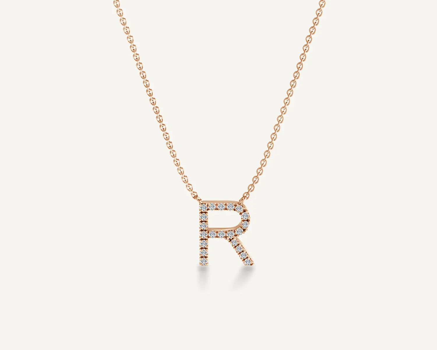 Alphabet R Diamond Pendant