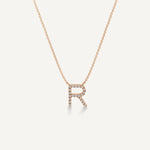 Alphabet R Diamond Pendant