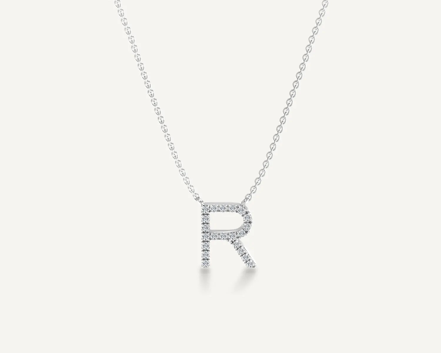 Alphabet R Diamond Pendant