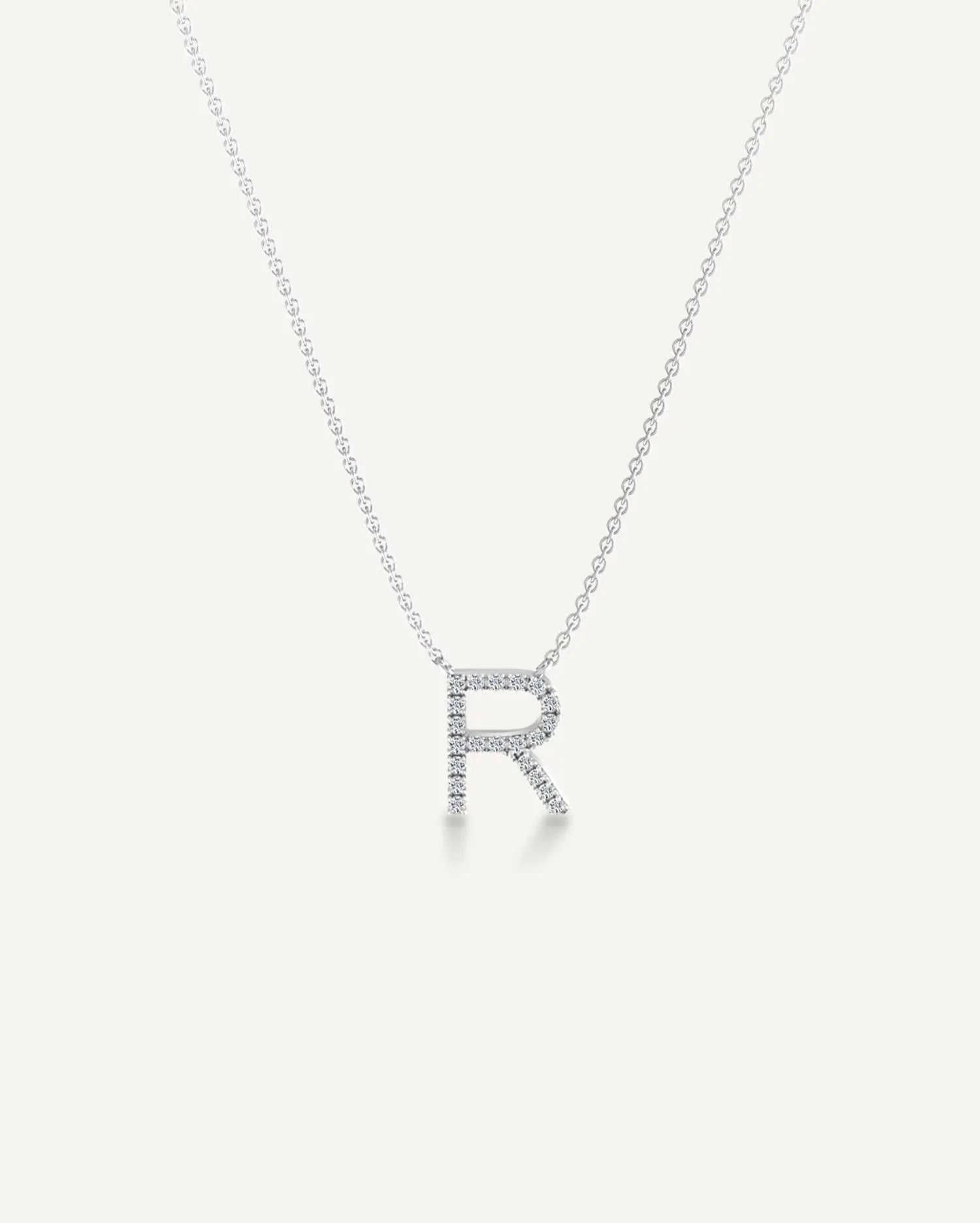 Alphabet R Diamond Pendant