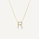 Alphabet R Diamond Pendant