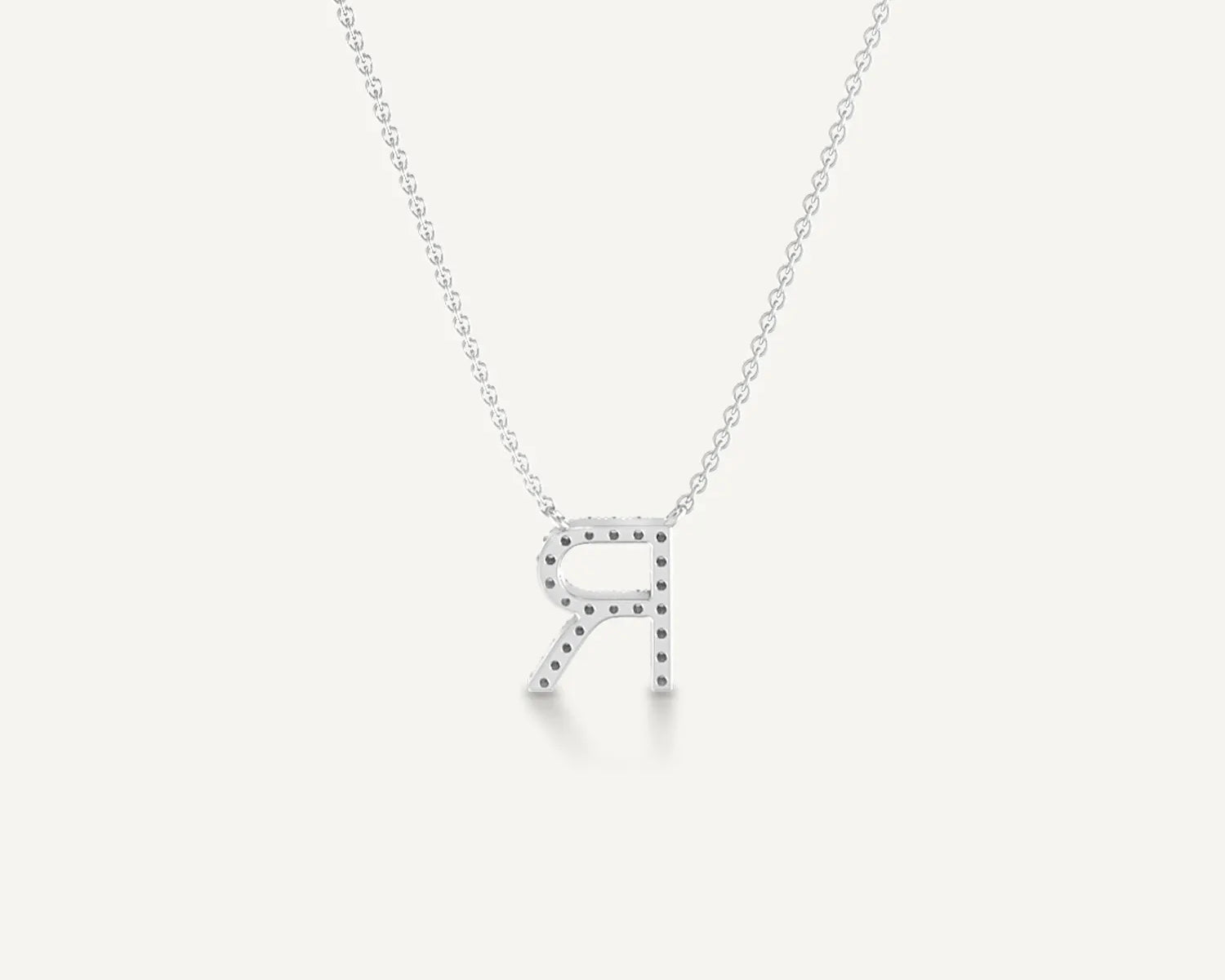 Alphabet R Diamond Pendant