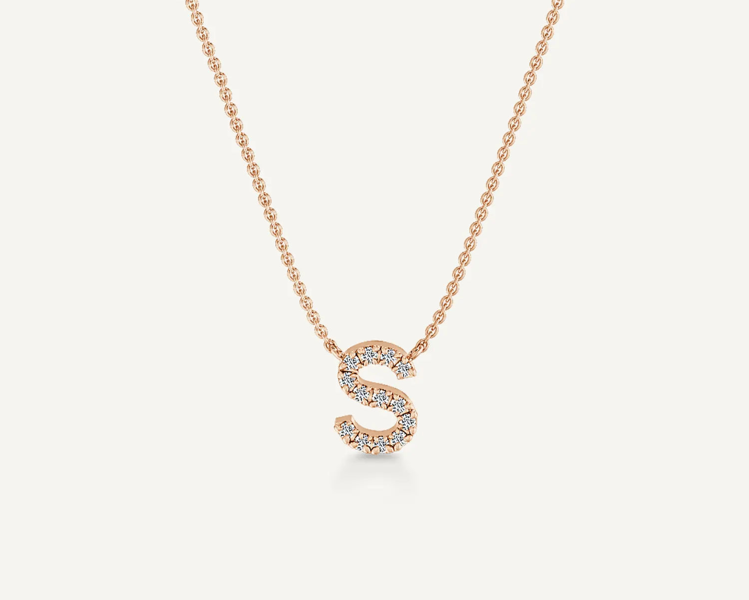 Alphabet S Diamond Pendant