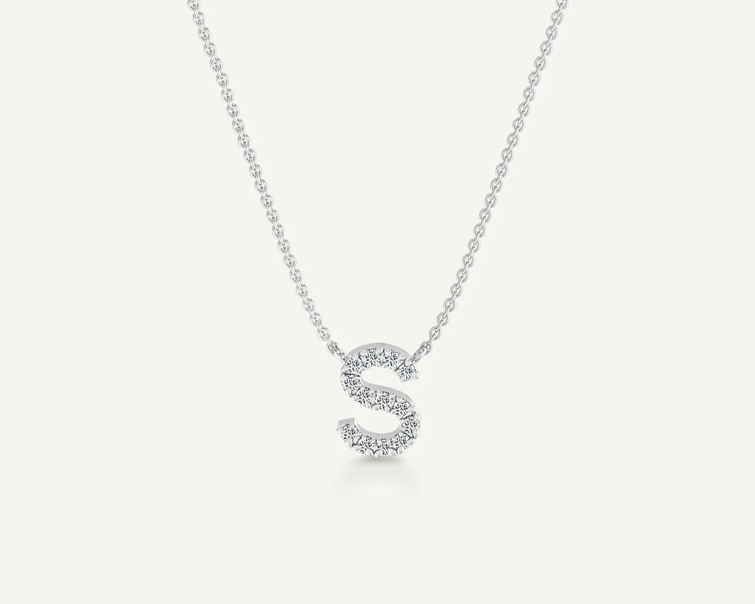 Alphabet S Diamond Pendant