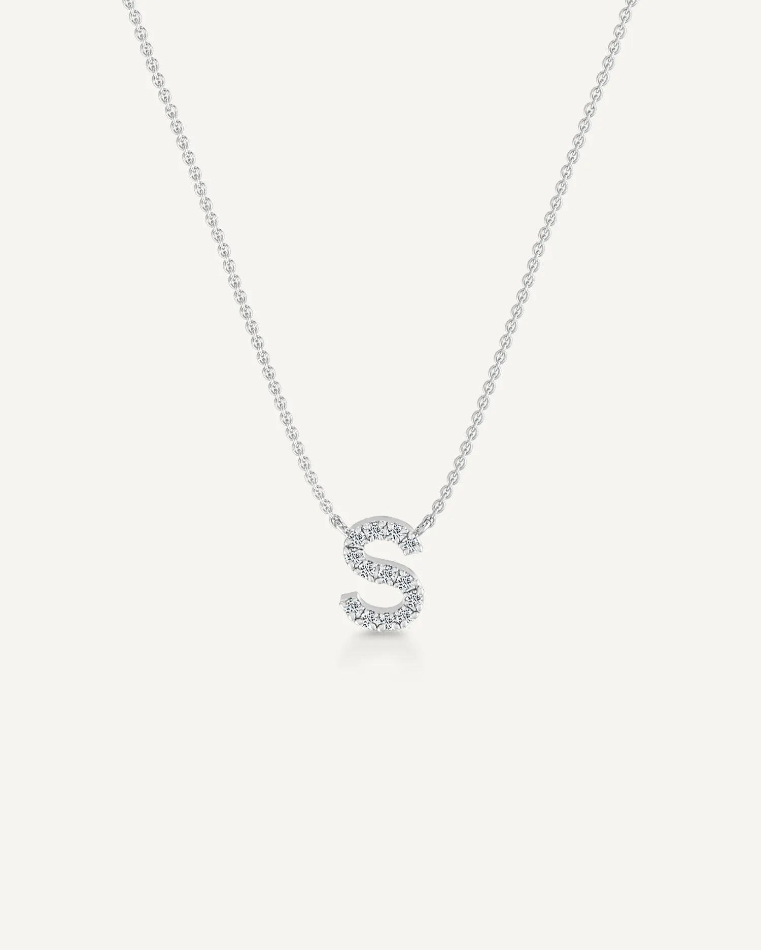 Alphabet S Diamond Pendant