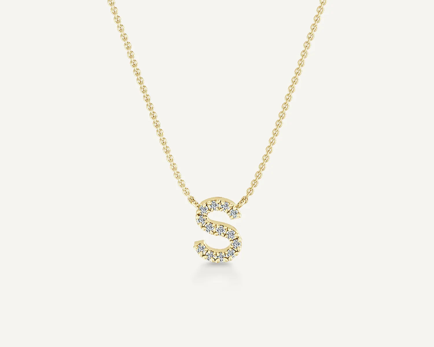 Alphabet S Diamond Pendant