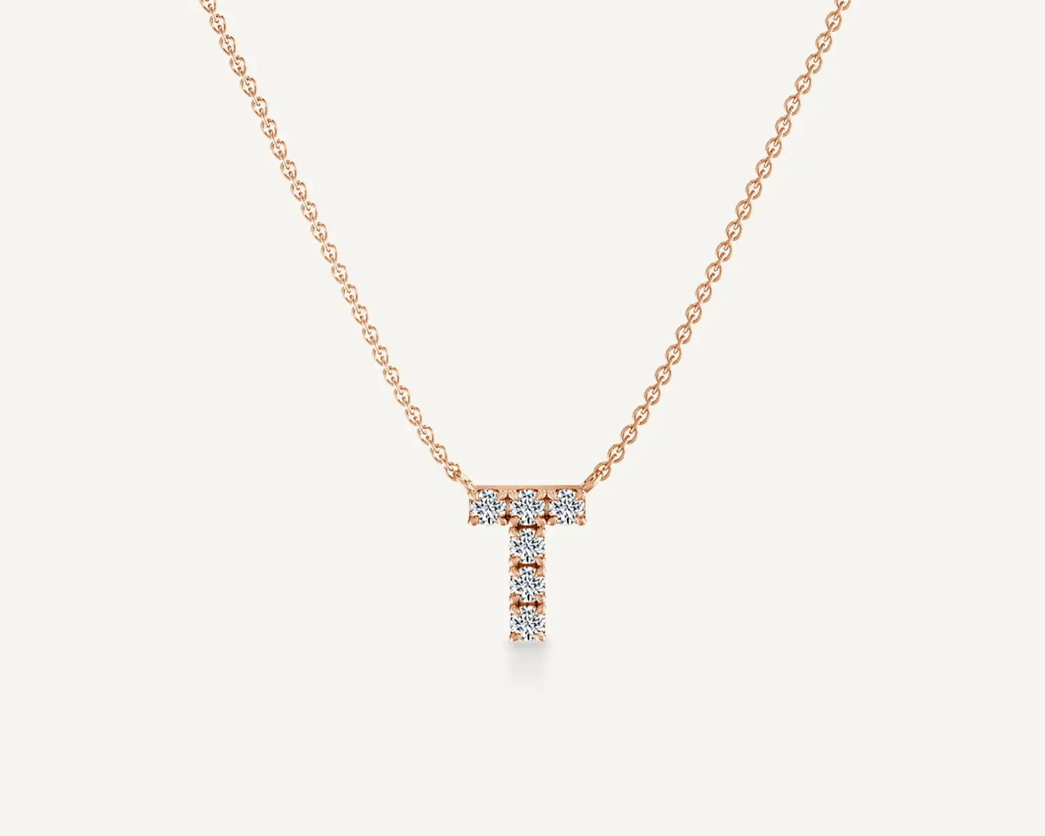 Alphabet T Diamond Pendant