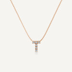 Alphabet T Diamond Pendant