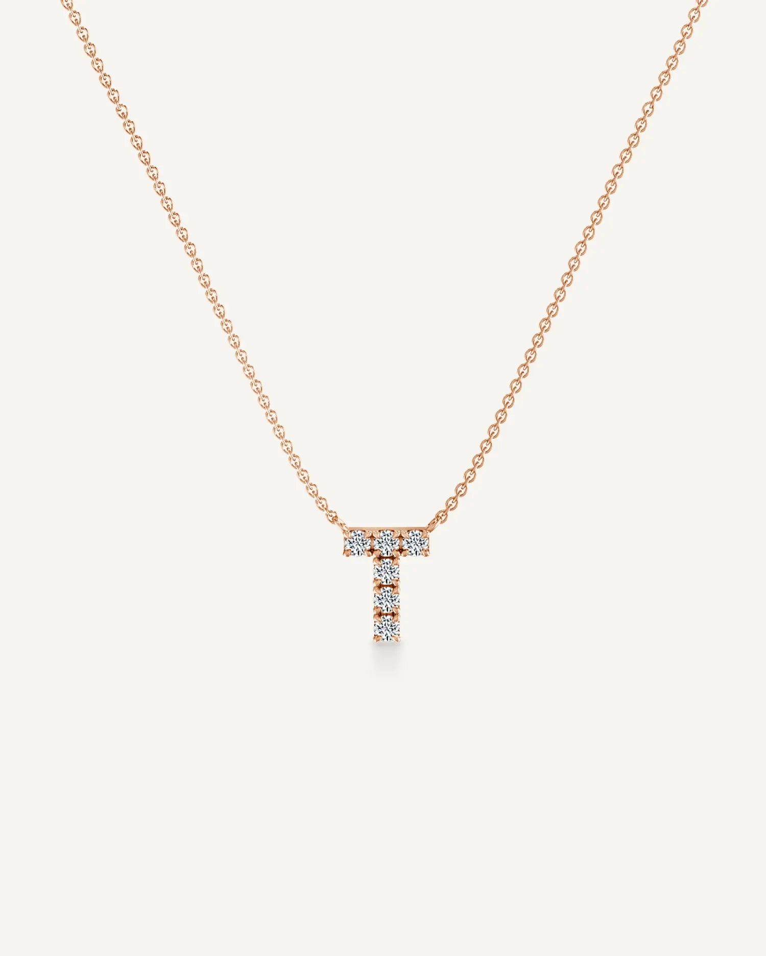 Alphabet T Diamond Pendant