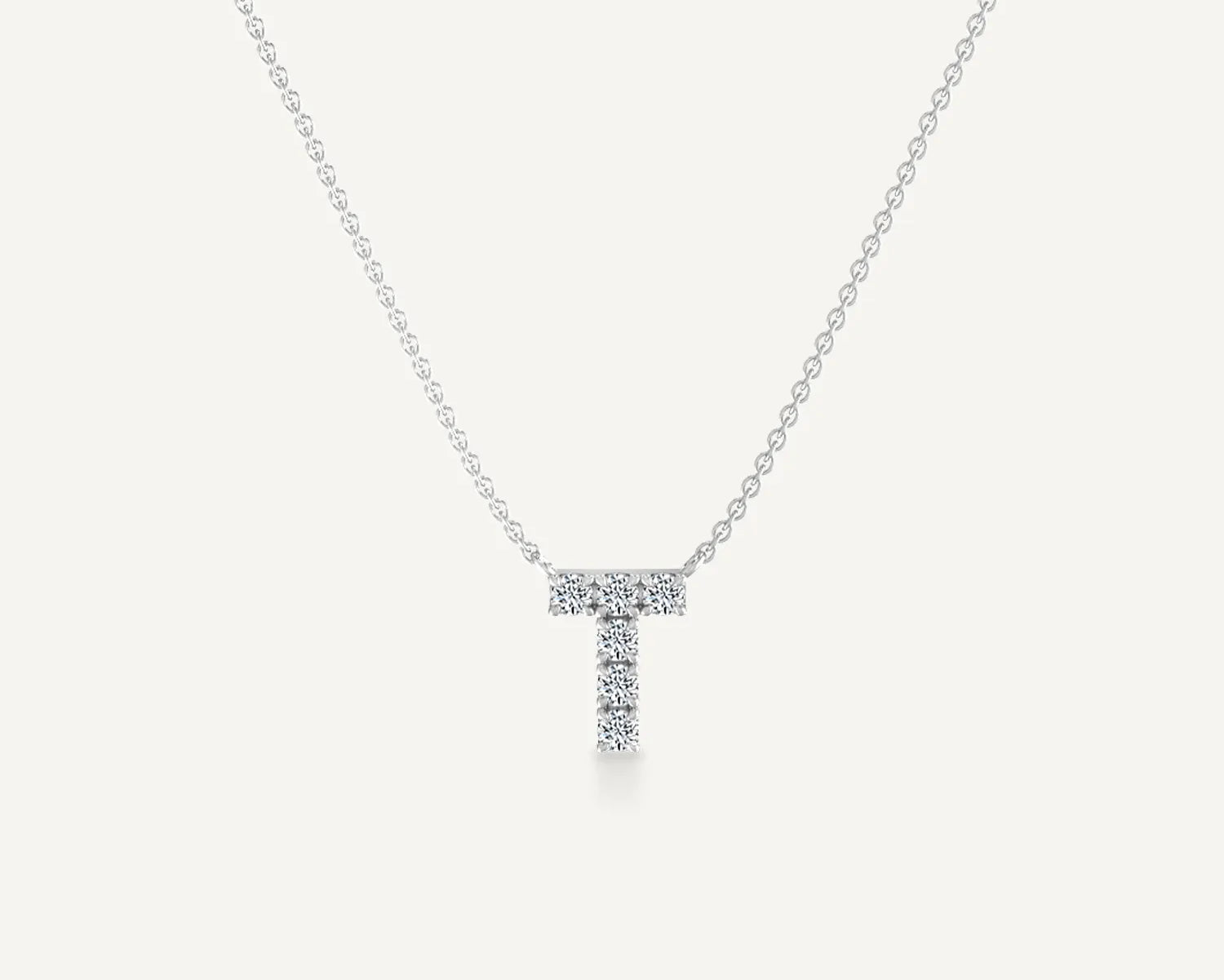 Alphabet T Diamond Pendant