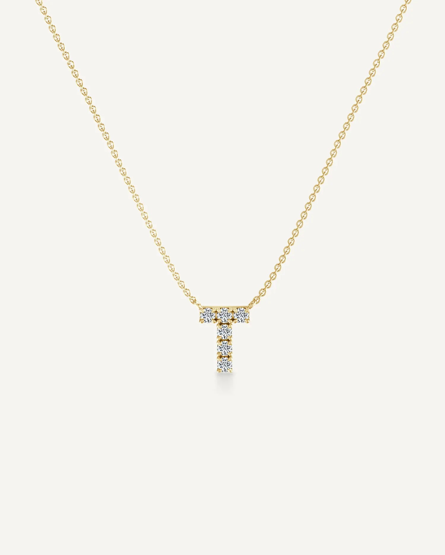 Alphabet T Diamond Pendant