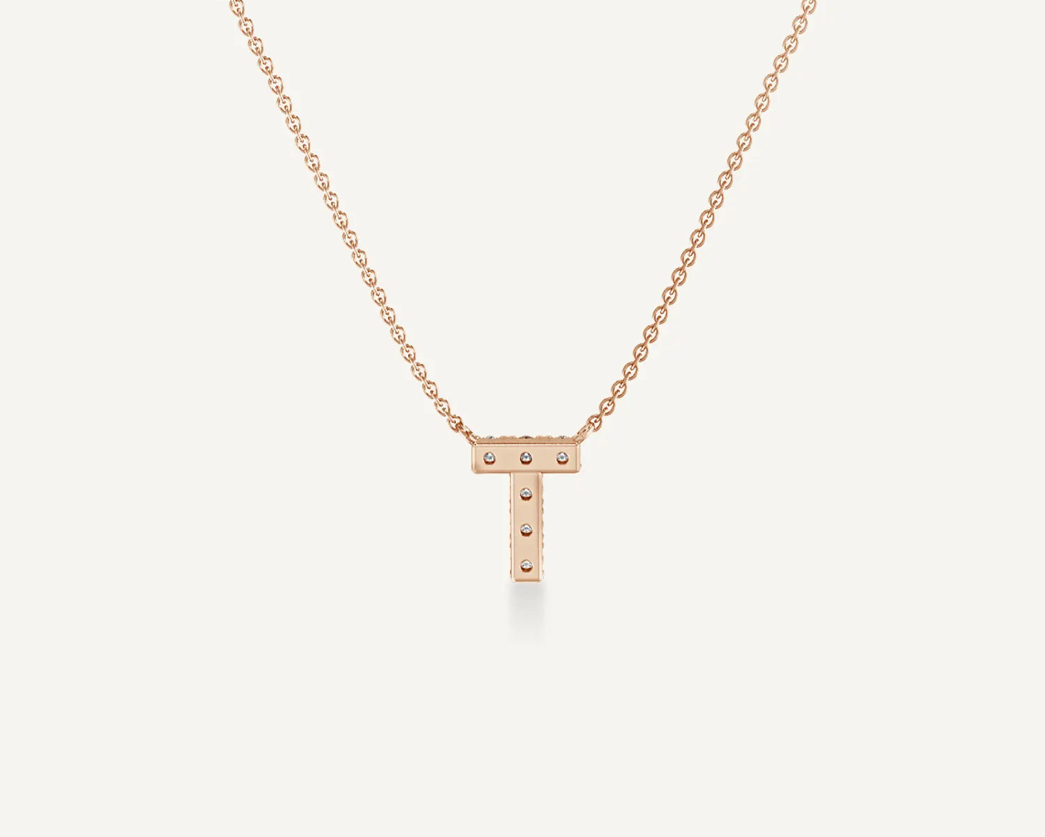 Alphabet T Diamond Pendant