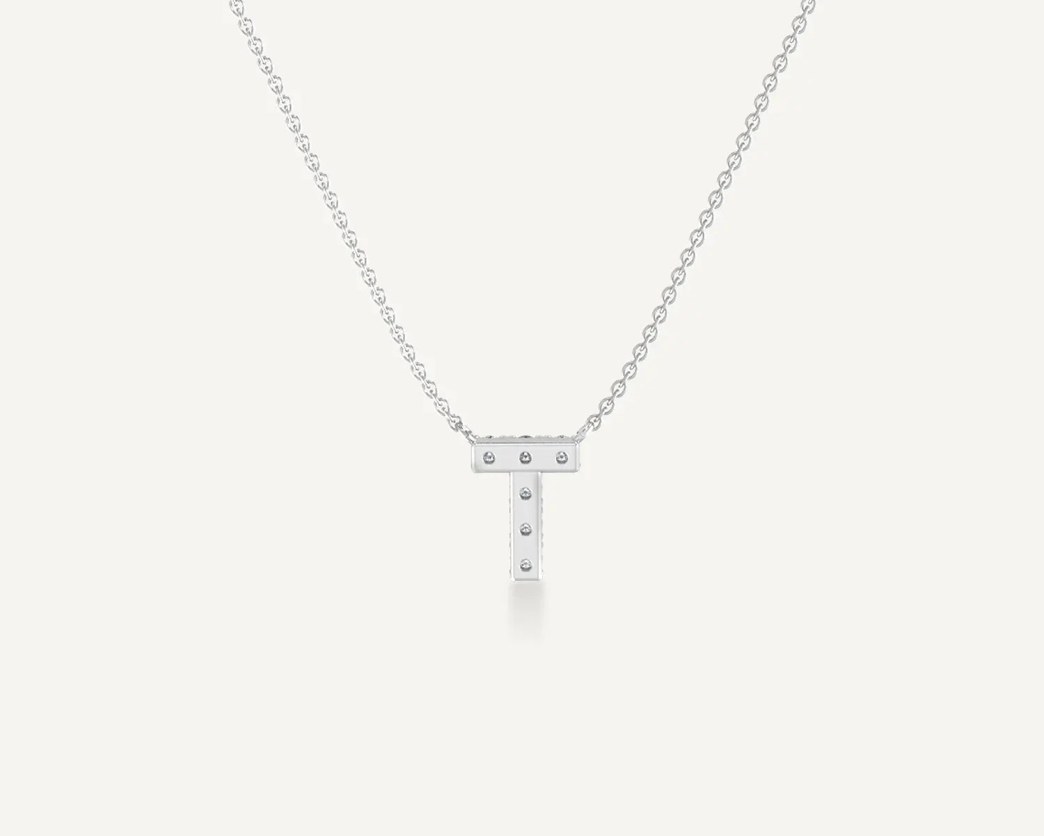 Alphabet T Diamond Pendant