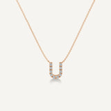 Alphabet U Diamond Pendant