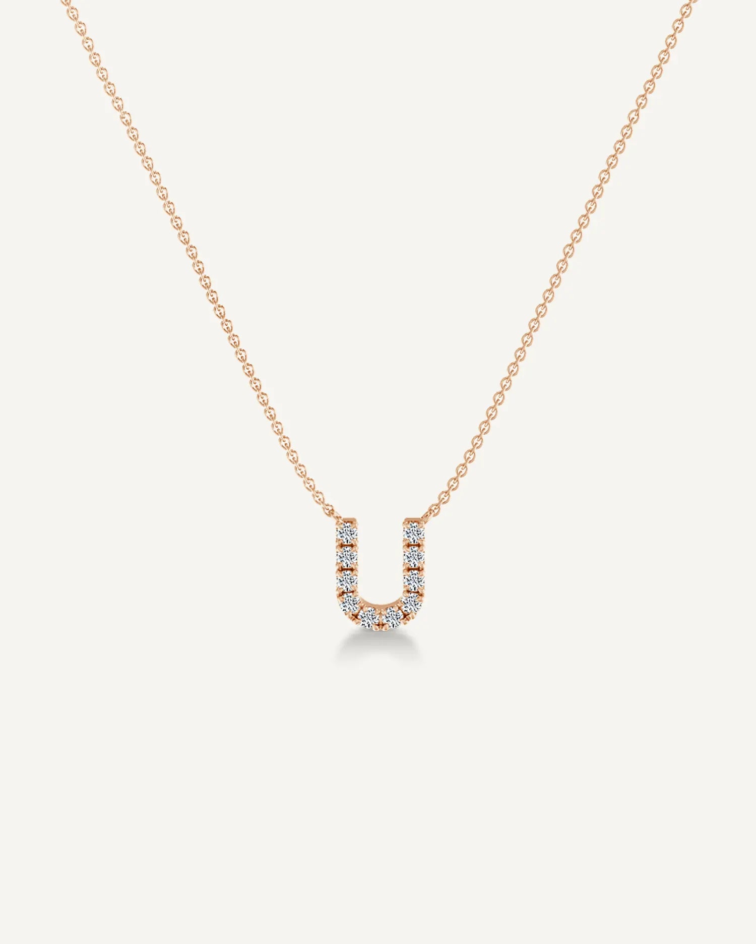 Alphabet U Diamond Pendant