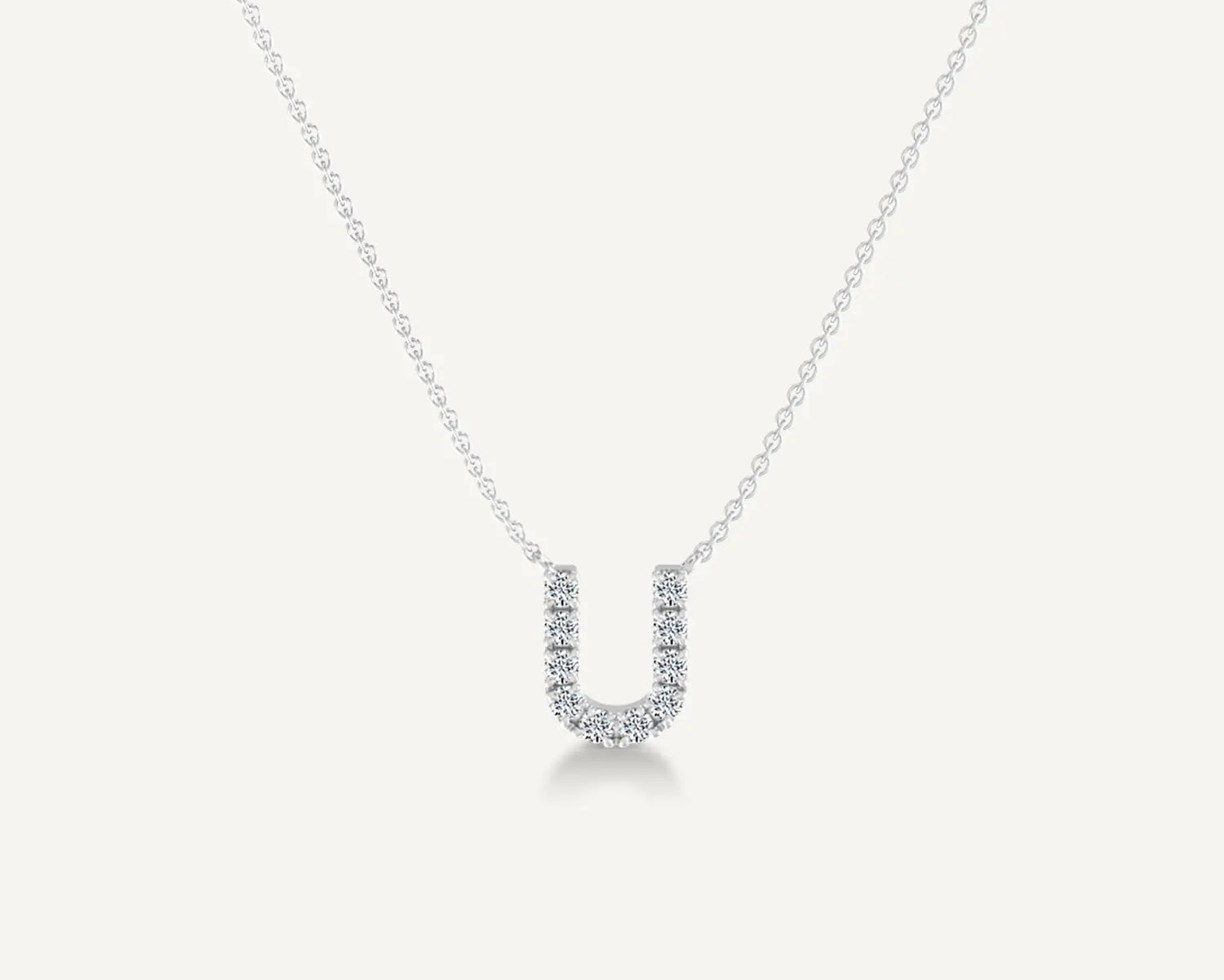 Alphabet U Diamond Pendant